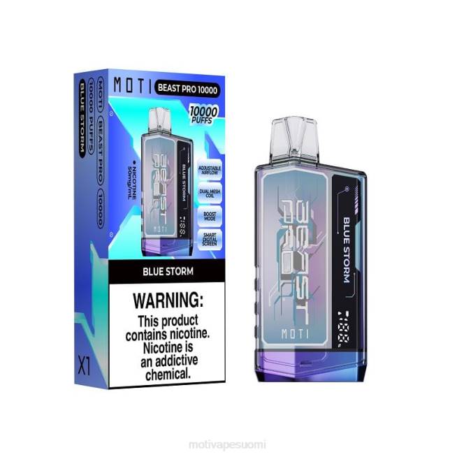 MOTI Beast Pro kertakäyttöinen vape (5%, 10000 suihketta) F60238 sininen myrsky MOTI vape near me