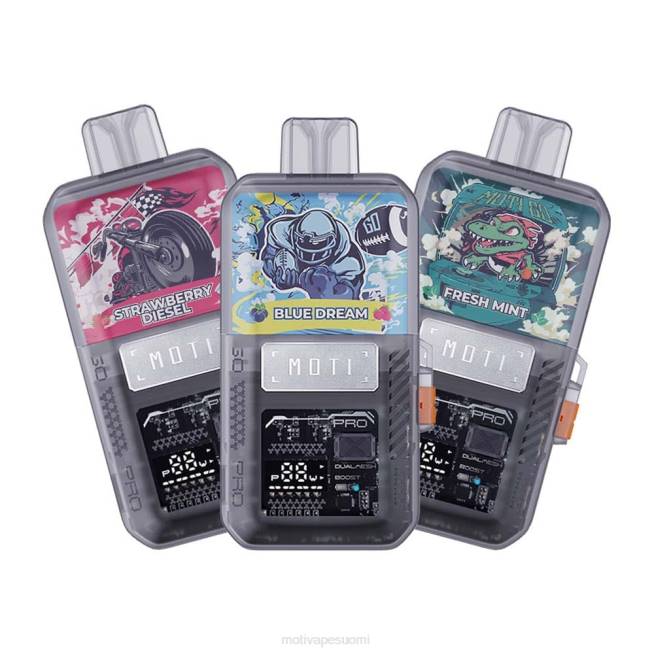 MOTI Go Pro kertakäyttöinen vape (5%, 12000 suihketta) F60214 mustikka nauha MOTI vape flavors suomi