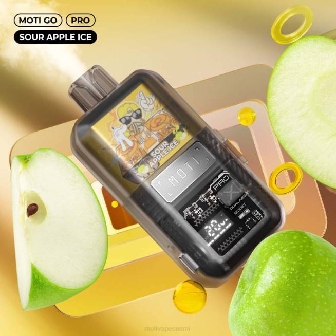 MOTI Go Pro kertakäyttöinen vape (5%, 12000 suihketta) F60222 mansikka jäinen MOTI vape helsinki