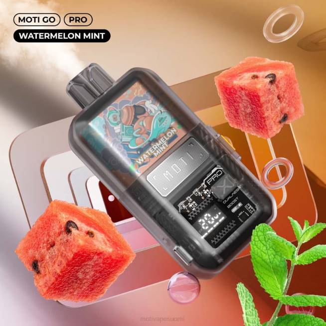 MOTI Go Pro kertakäyttöinen vape (5%, 12000 suihketta) F60222 mansikka jäinen MOTI vape helsinki