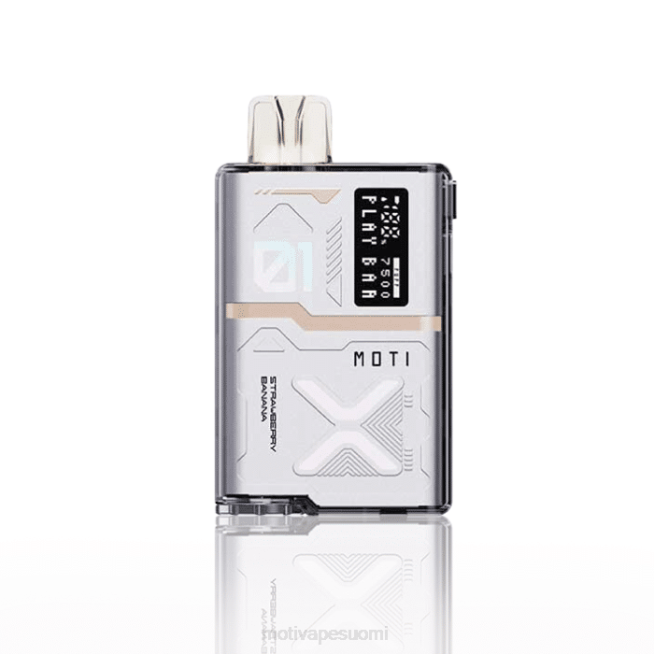MOTI Play Bar 7500 kertakäyttöistä höyryä (5%, 7500 hengitystä) F60255 mansikka banaani MOTI vape pop suomi