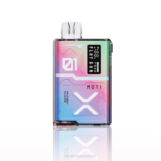 MOTI Play Bar 7500 kertakäyttöistä höyryä (5%, 7500 hengitystä) F60255 mansikka banaani MOTI vape pop suomi