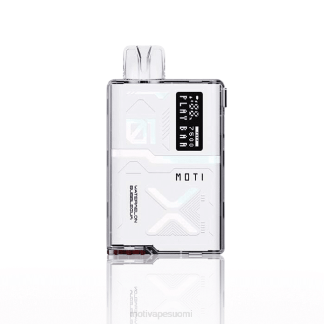 MOTI Play Bar 7500 kertakäyttöistä höyryä (5%, 7500 hengitystä) F60255 mansikka banaani MOTI vape pop suomi