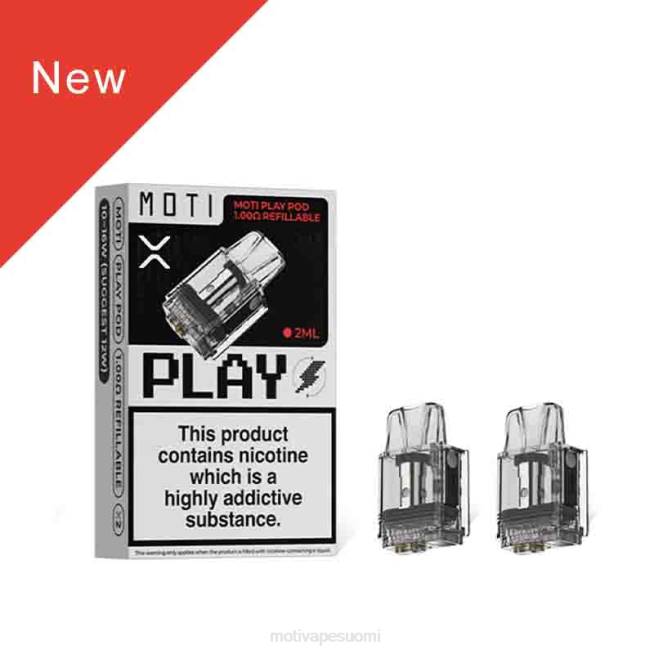 MOTI Play pod 1,00 ohm uudelleen täytettävä F602121 1 kpl MOTI vape suomi