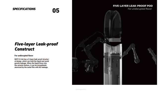 MOTI S Lite premium-laite F602114 liekin punainen MOTI vape flavors suomi